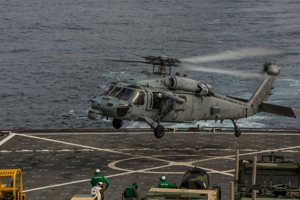 USS Harpers Ferry Flight Operations