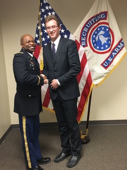 LTC Bayles commissions with MAJ Smith