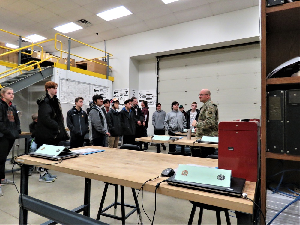 Holmen High School students visit Fort McCoy