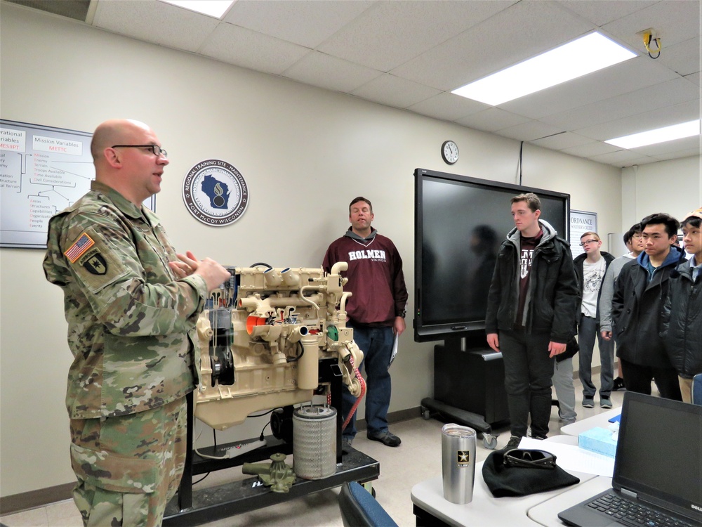 Holmen High School students visit Fort McCoy