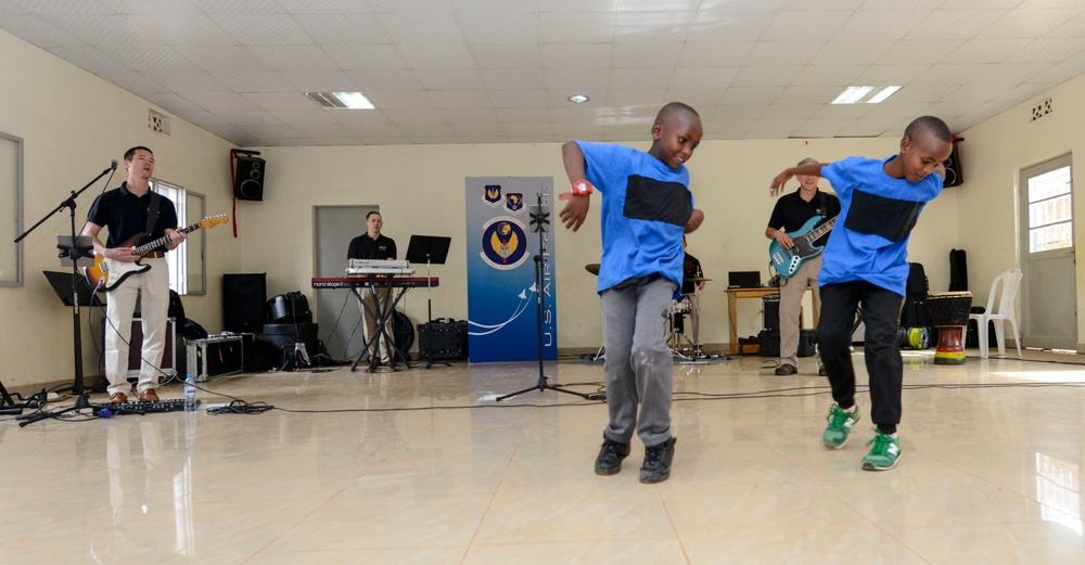 USAFE Band connects with Gisimba Memorial Centre