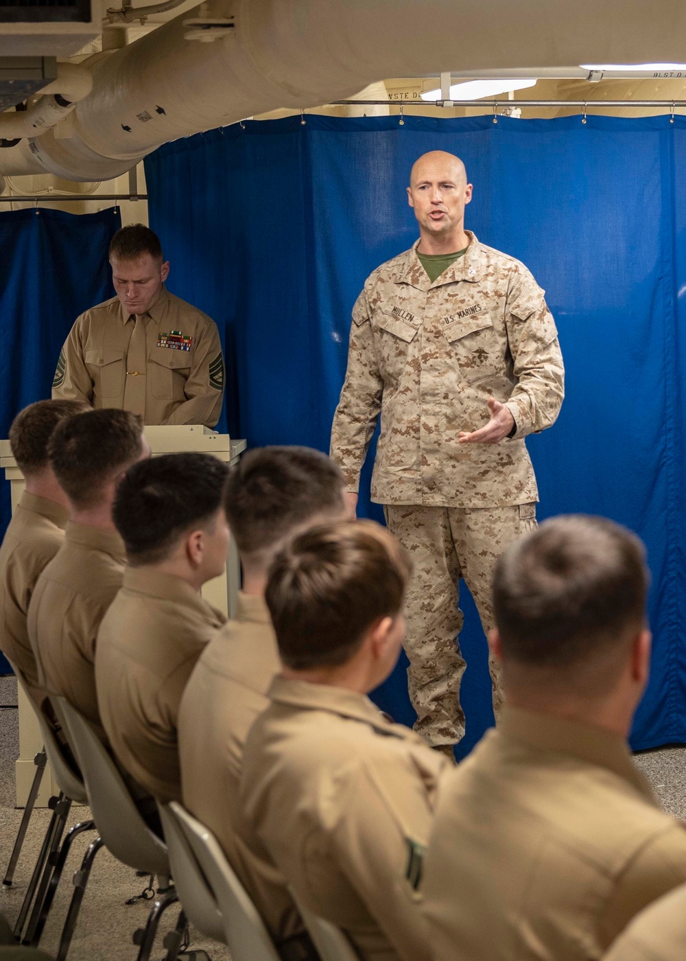 Corporals Course Class 75-19 Graduation, USS Arlington