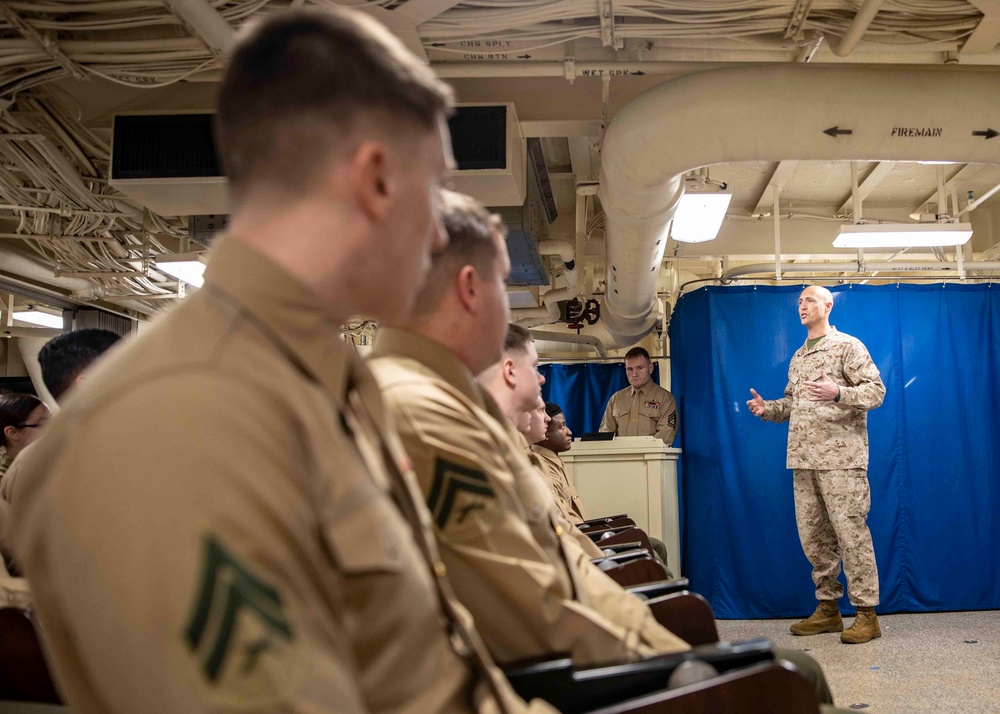 Corporals Course Class 75-19 Graduation, USS Arlington