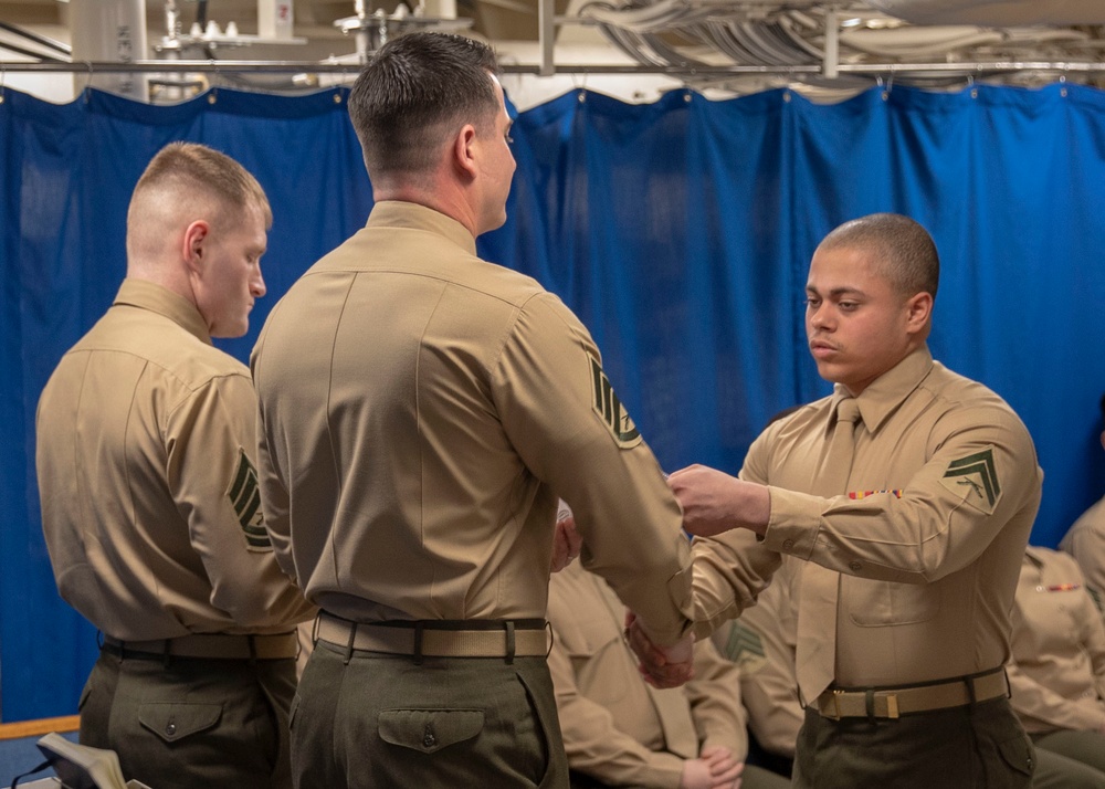 Corporals Course Class 75-19 Graduation, USS Arlington