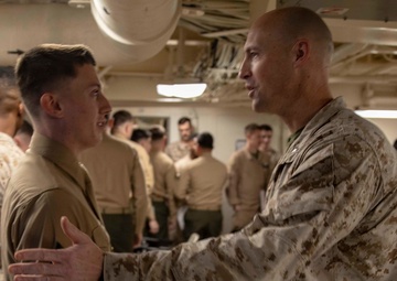 Corporals Course Class 75-19 Graduation, USS Arlington