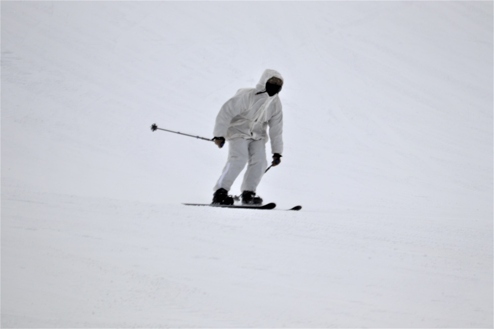 Students for Cold-Weather Operations Course Class 19-05 complete skiing familiarization at Fort McCoy