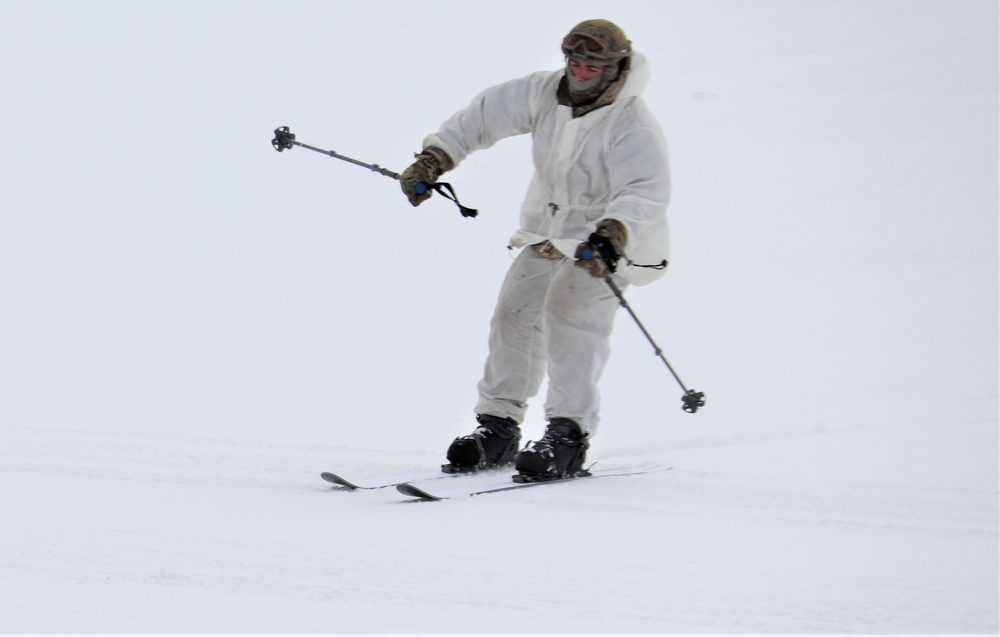 Students for Cold-Weather Operations Course Class 19-05 complete skiing familiarization at Fort McCoy