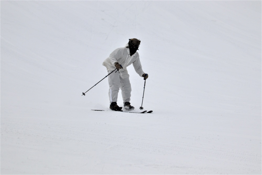 Students for Cold-Weather Operations Course Class 19-05 complete skiing familiarization at Fort McCoy