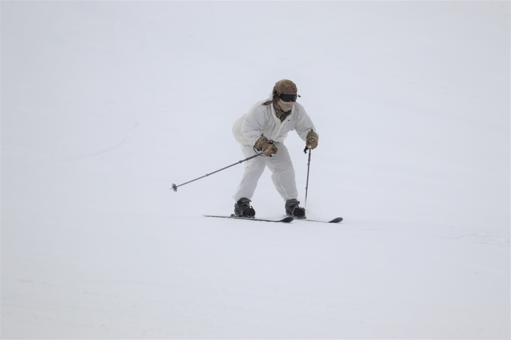 Students for Cold-Weather Operations Course Class 19-05 complete skiing familiarization at Fort McCoy