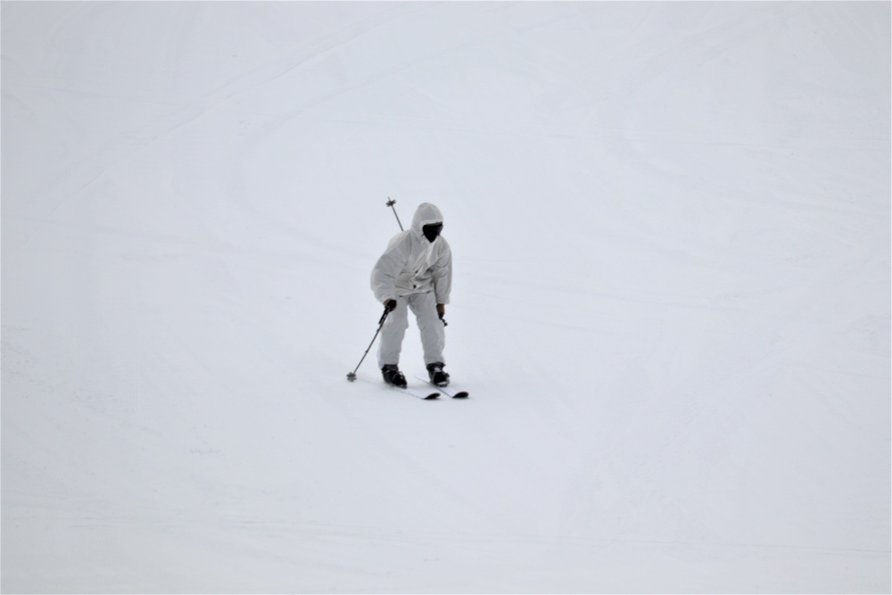 Students for Cold-Weather Operations Course Class 19-05 complete skiing familiarization at Fort McCoy