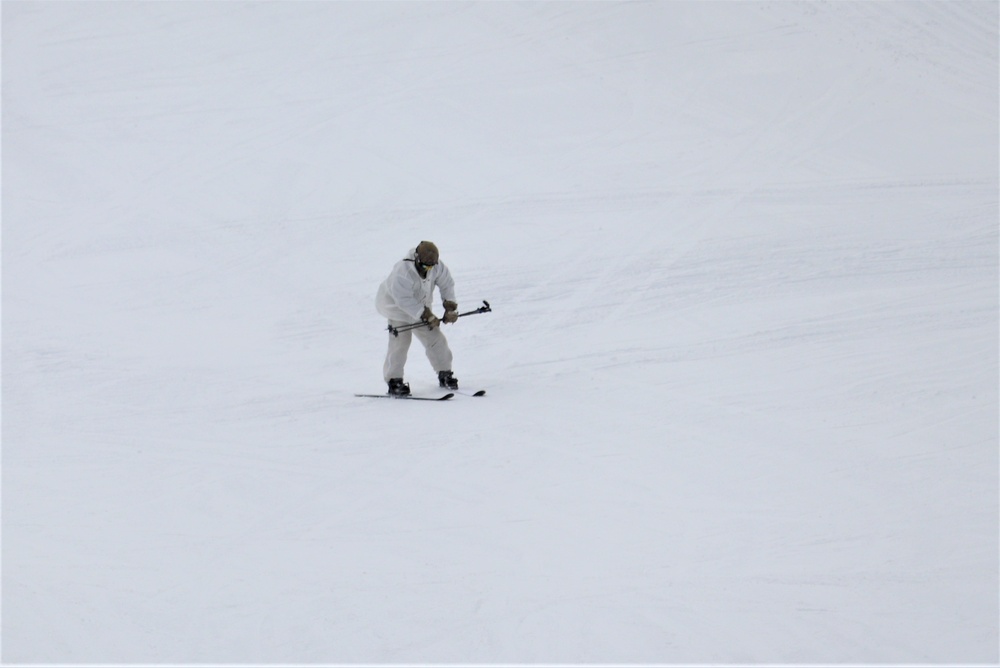 Students for Cold-Weather Operations Course Class 19-05 complete skiing familiarization at Fort McCoy