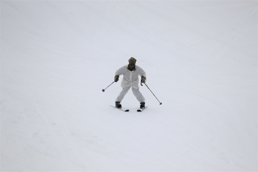 Students for Cold-Weather Operations Course Class 19-05 complete skiing familiarization at Fort McCoy