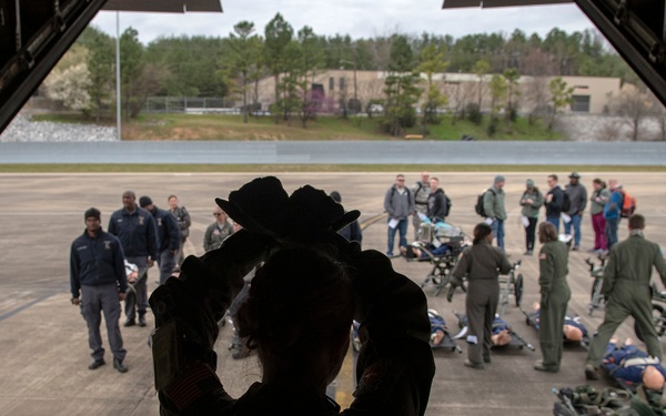 Multiple ANG units particpate in aeromedical evacuation training during PATRIOT South 19