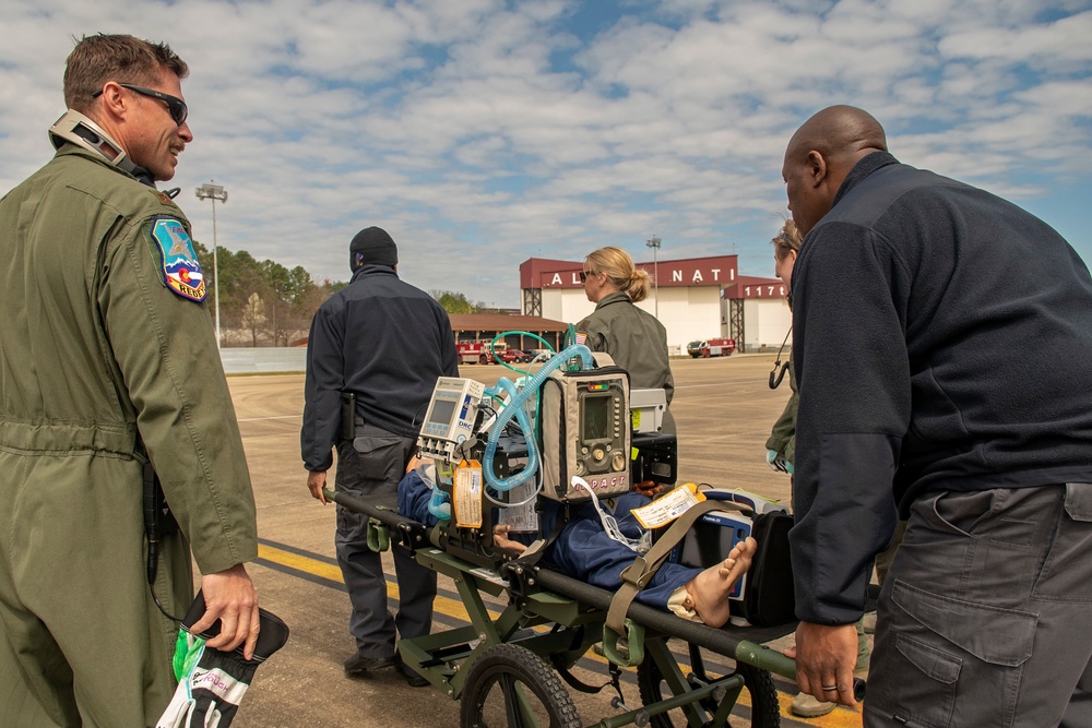 Multiple ANG units particpate in aeromedical evacuation training during PATRIOT South 19