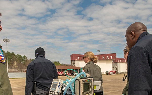 Multiple ANG units particpate in aeromedical evacuation training during PATRIOT South 19