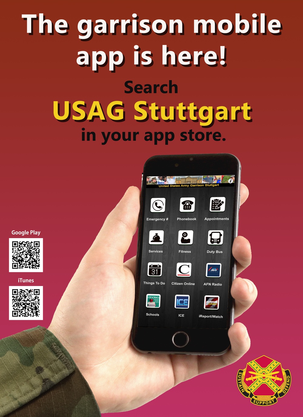 USAG Stuttgart Mobile App Launch Poster