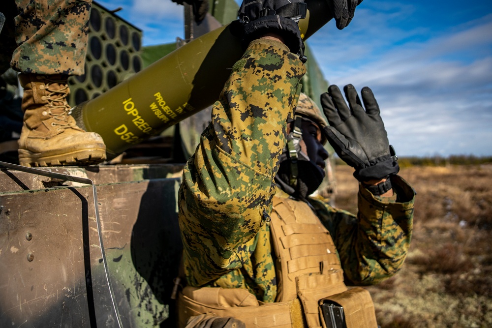 3rd Battalion, 14th Marines Fire M777 Howitzers During Exercise Dynamic Front 19