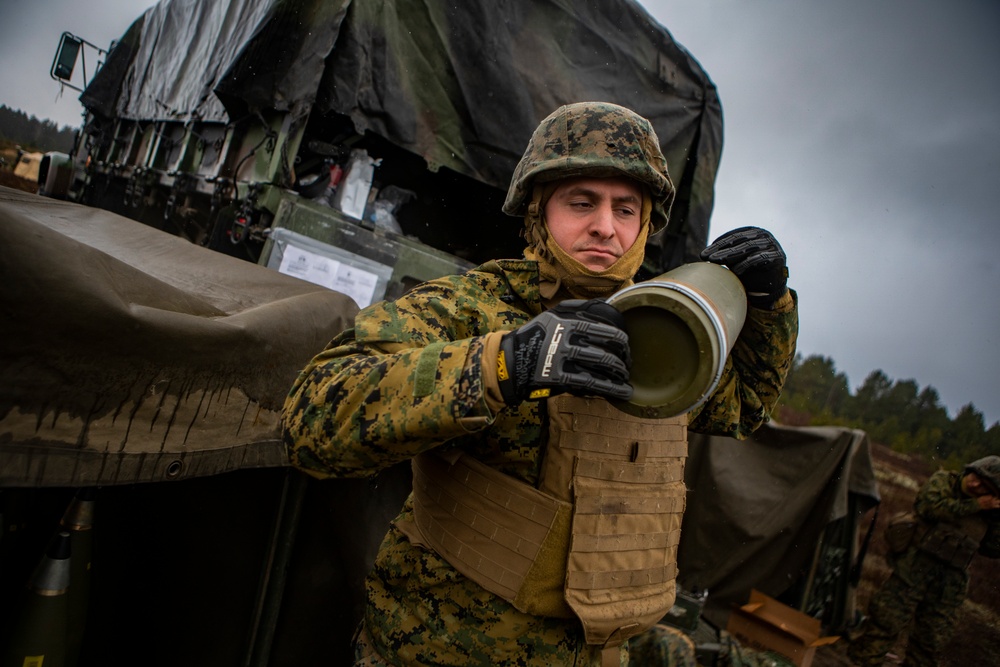 Marines Fire M777 Howitzers in Latvia During Exercise Dynamic Front 19