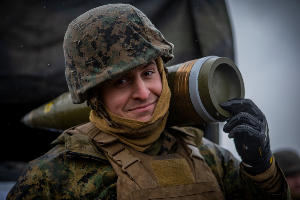 Marines Fire M777 Howitzers in Latvia During Exercise Dynamic Front 19