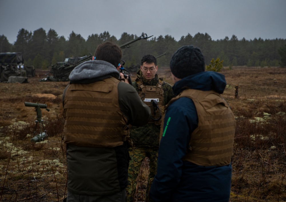 Marines Fire M777 Howitzers in Latvia During Exercise Dynamic Front 19