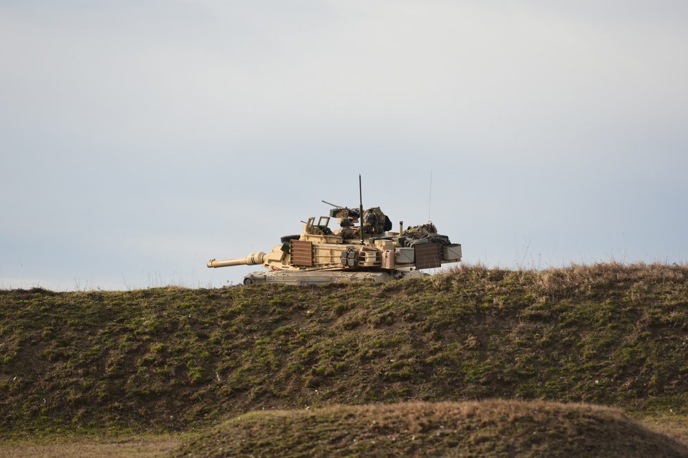 Tank on a hill