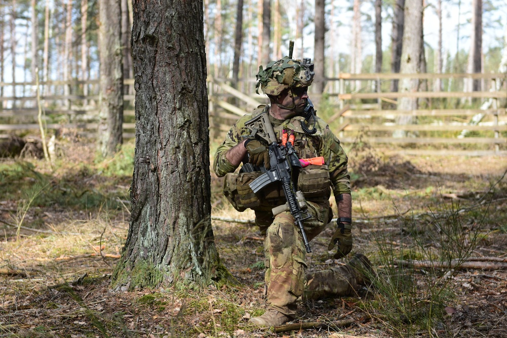 Soldier awaits commands