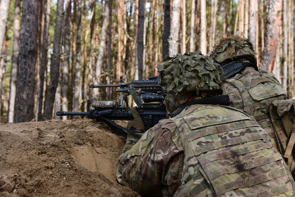 Soldiers shooting down range