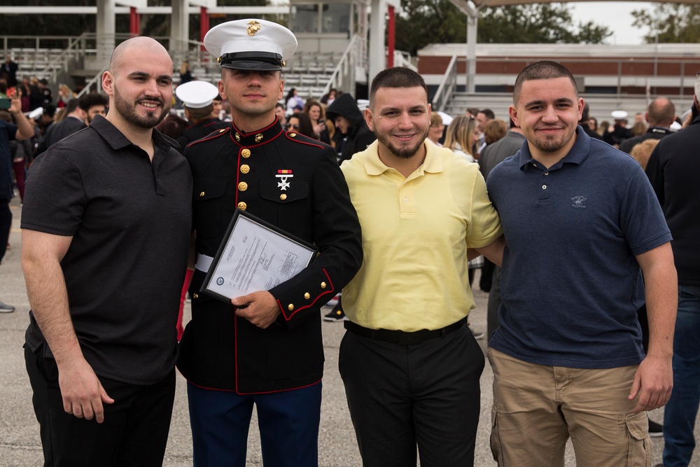 Cancer survivor graduates Marine Corps recruit training