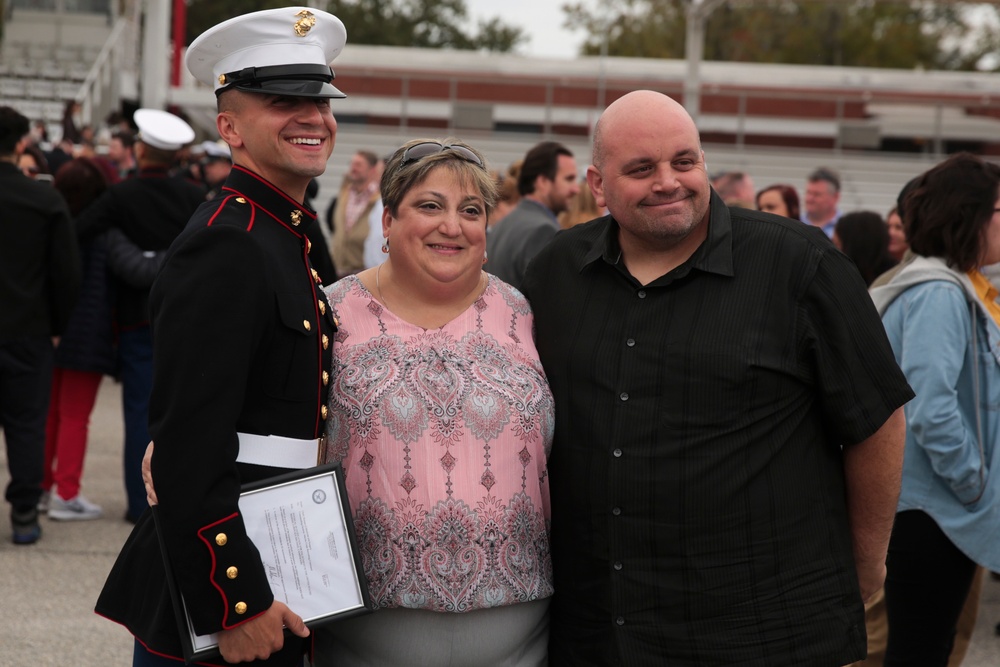 Cancer survivor graduates Marine Corps recruit training