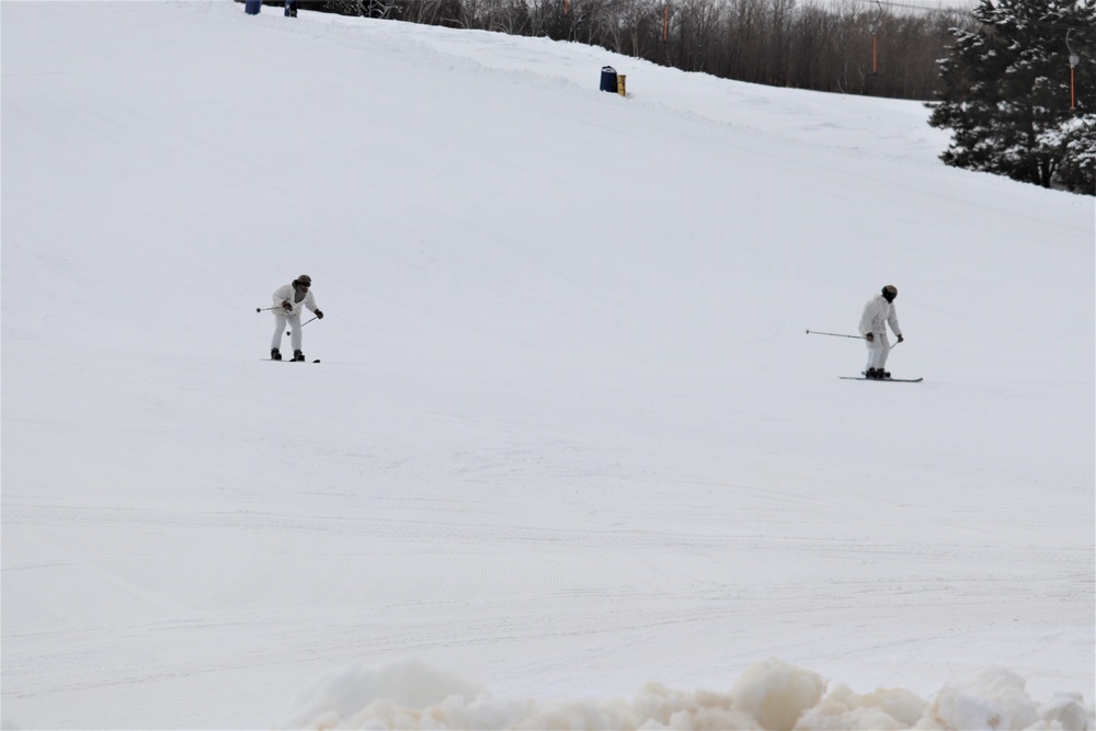 Students for Cold-Weather Operations Course Class 19-05 complete skiing familiarization at Fort McCoy