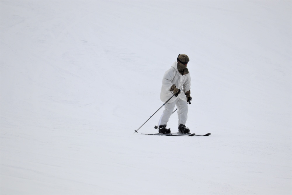 Students for Cold-Weather Operations Course Class 19-05 complete skiing familiarization at Fort McCoy