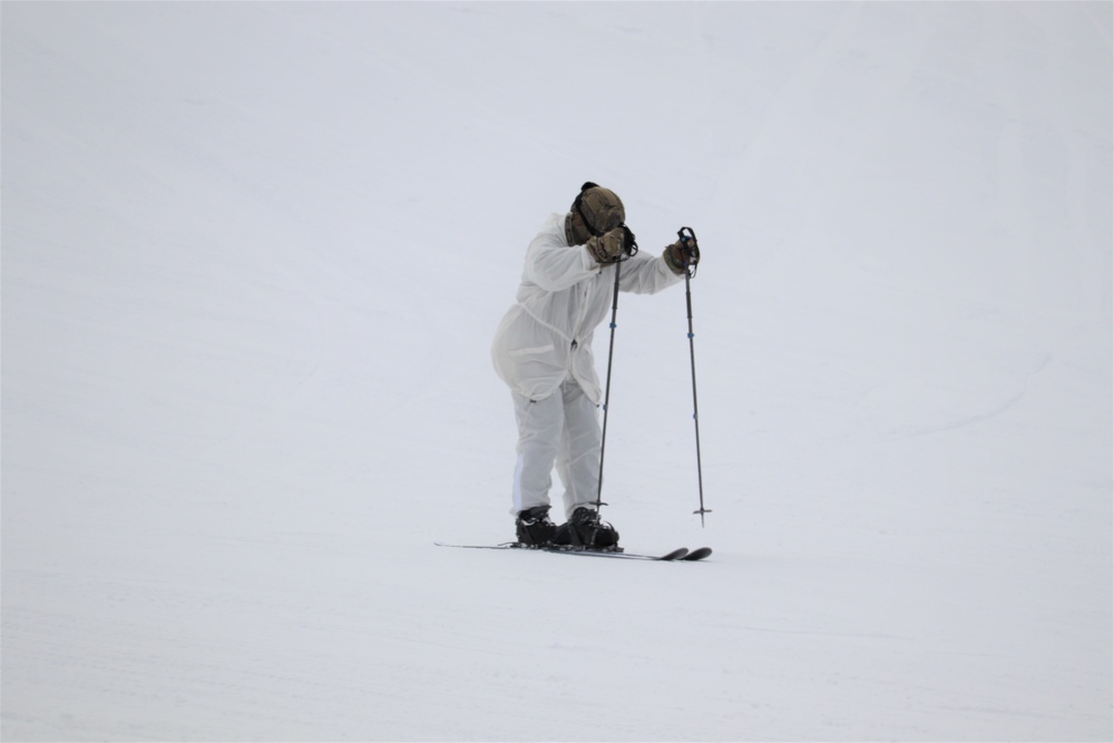 Students for Cold-Weather Operations Course Class 19-05 complete skiing familiarization at Fort McCoy