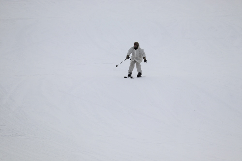 Students for Cold-Weather Operations Course Class 19-05 complete skiing familiarization at Fort McCoy