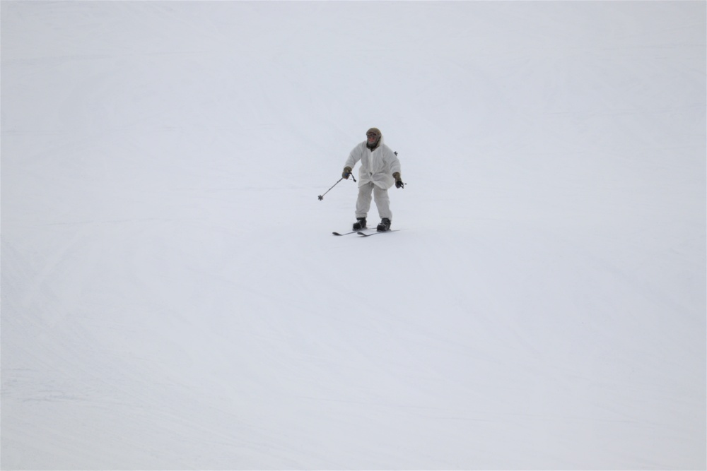 Students for Cold-Weather Operations Course Class 19-05 complete skiing familiarization at Fort McCoy