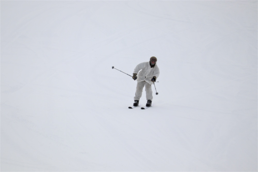 Students for Cold-Weather Operations Course Class 19-05 complete skiing familiarization at Fort McCoy