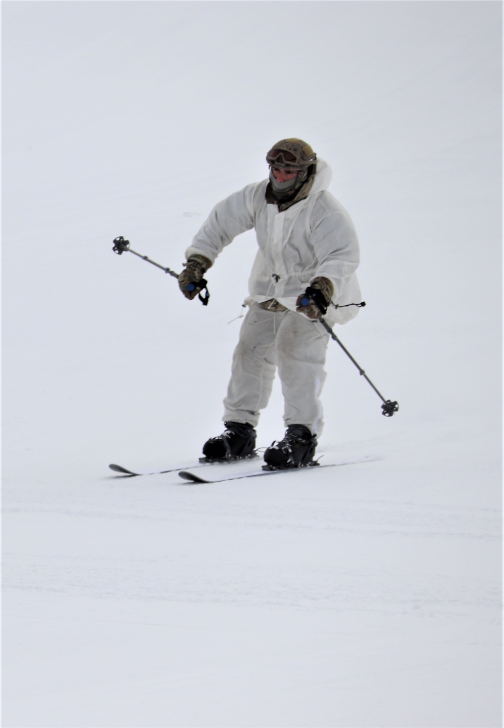 Students for Cold-Weather Operations Course Class 19-05 complete skiing familiarization at Fort McCoy