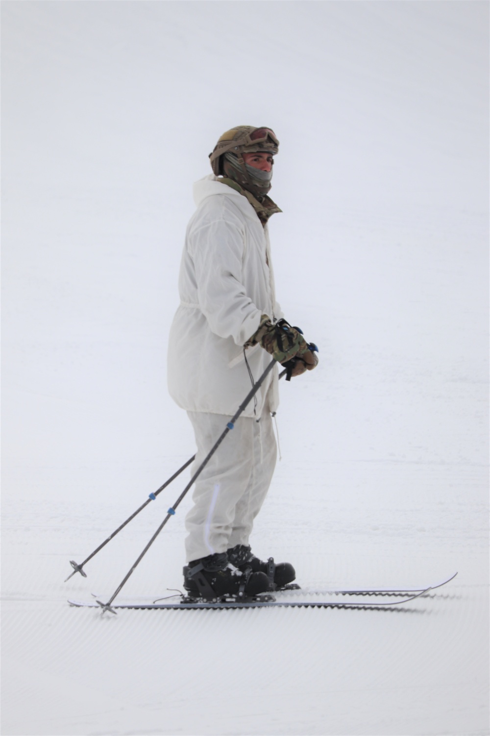 Students for Cold-Weather Operations Course Class 19-05 complete skiing familiarization at Fort McCoy