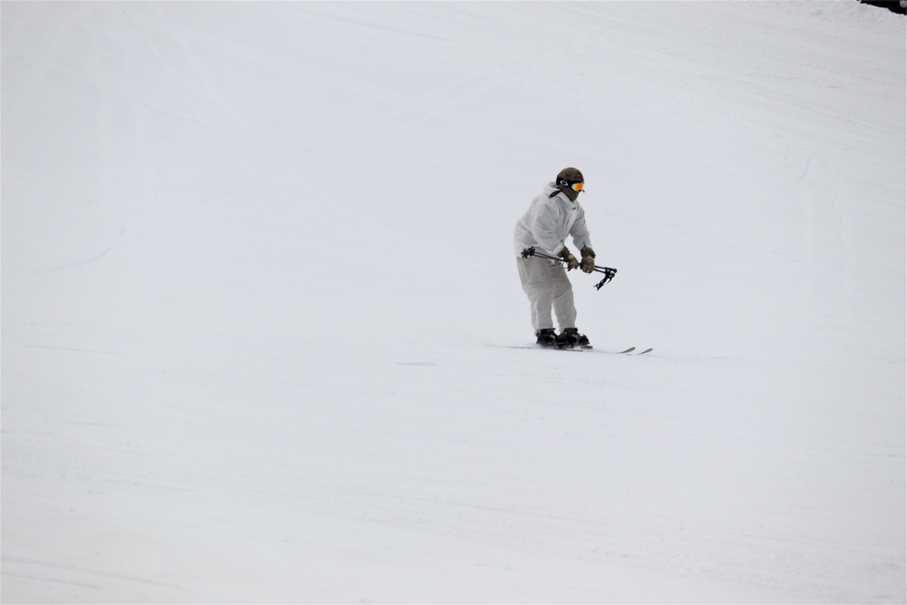 Students for Cold-Weather Operations Course Class 19-05 complete skiing familiarization at Fort McCoy