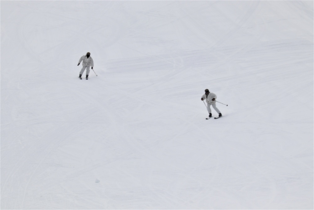 Students for Cold-Weather Operations Course Class 19-05 complete skiing familiarization at Fort McCoy