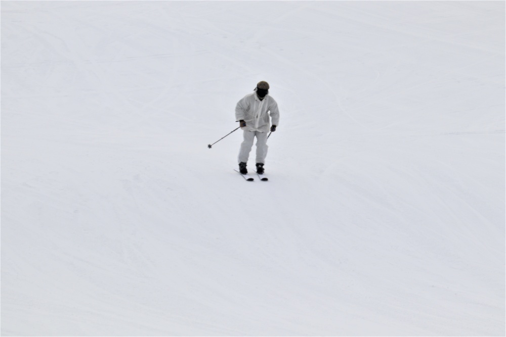 Students for Cold-Weather Operations Course Class 19-05 complete skiing familiarization at Fort McCoy