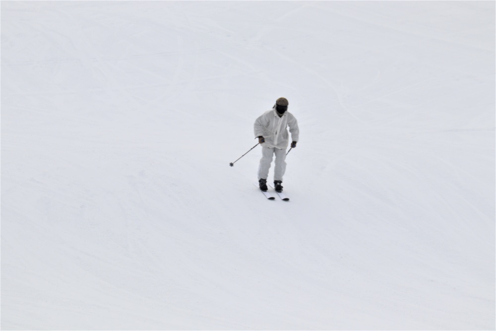 Students for Cold-Weather Operations Course Class 19-05 complete skiing familiarization at Fort McCoy