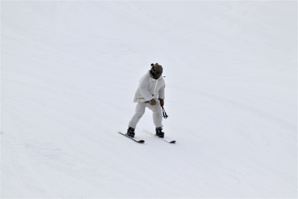 Students for Cold-Weather Operations Course Class 19-05 complete skiing familiarization at Fort McCoy