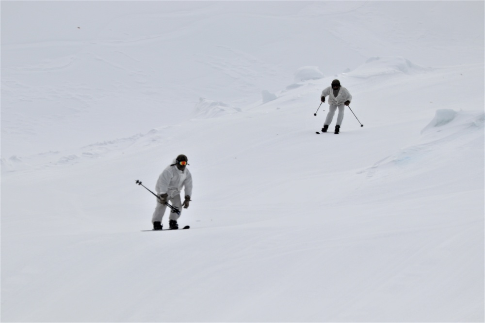 Students for Cold-Weather Operations Course Class 19-05 complete skiing familiarization at Fort McCoy