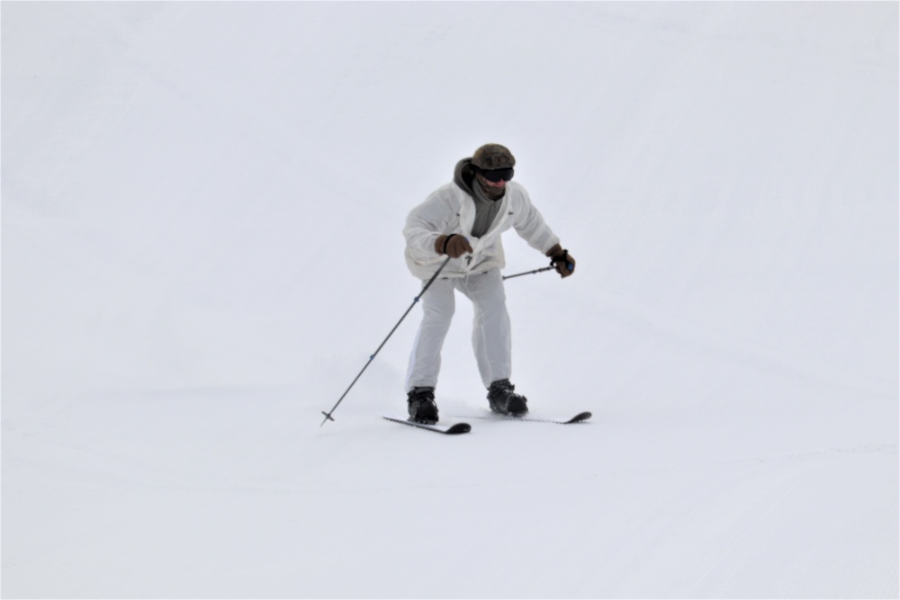 Students for Cold-Weather Operations Course Class 19-05 complete skiing familiarization at Fort McCoy