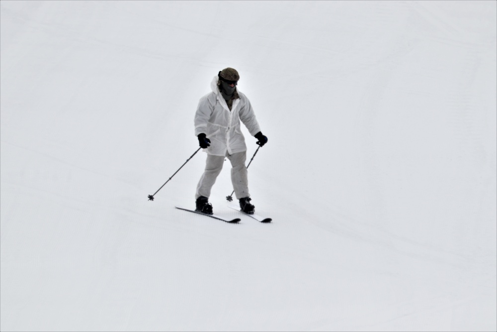 Students for Cold-Weather Operations Course Class 19-05 complete skiing familiarization at Fort McCoy