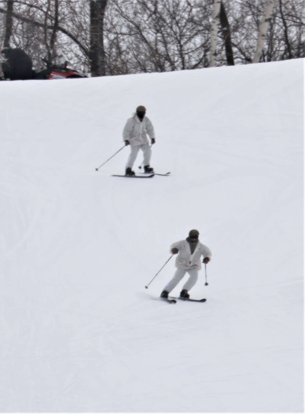 Students for Cold-Weather Operations Course Class 19-05 complete skiing familiarization at Fort McCoy