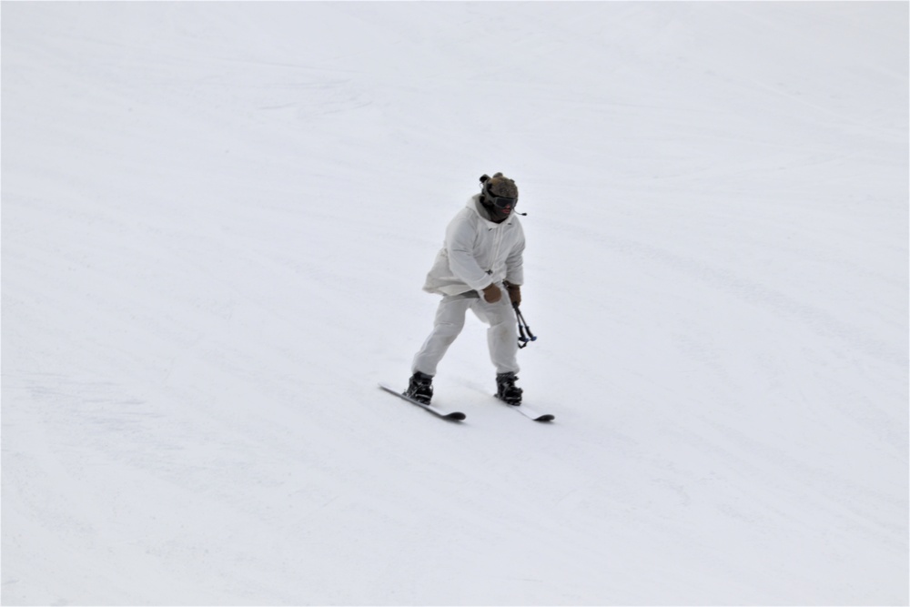 Students for Cold-Weather Operations Course Class 19-05 complete skiing familiarization at Fort McCoy