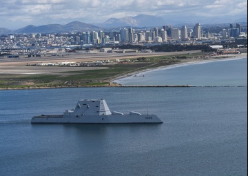 Zumwalt Departs on First Operational Underway