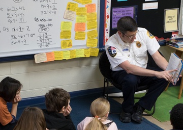 Cherry Point Firefighters read to local elementary school students