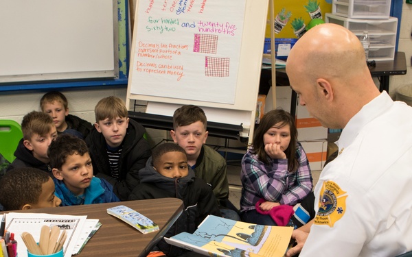 Cherry Point Firefighters read to local elementary school students